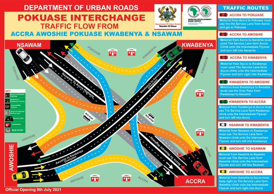 Pokuase interchange opens Friday July 9