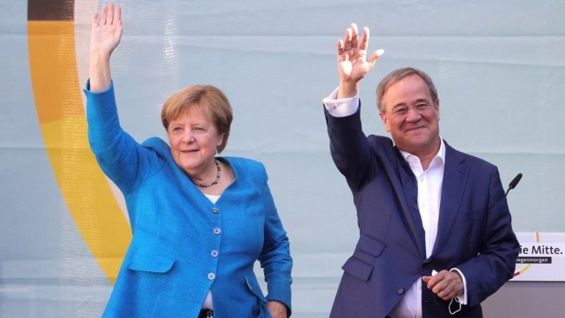 Germany polls: Merkel backs 'bridge-builder' Laschet to succeed her