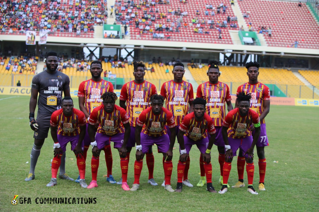 CAF CL: Hearts Coach names strong eleven against CI Kamsar