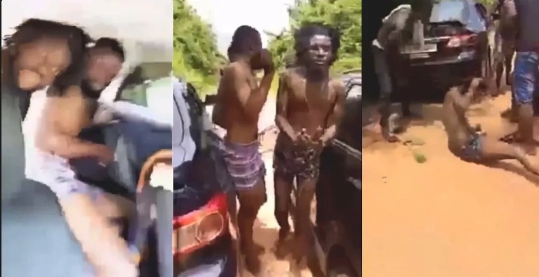 Ghanaian gays caught having sex in their car at middle of a road