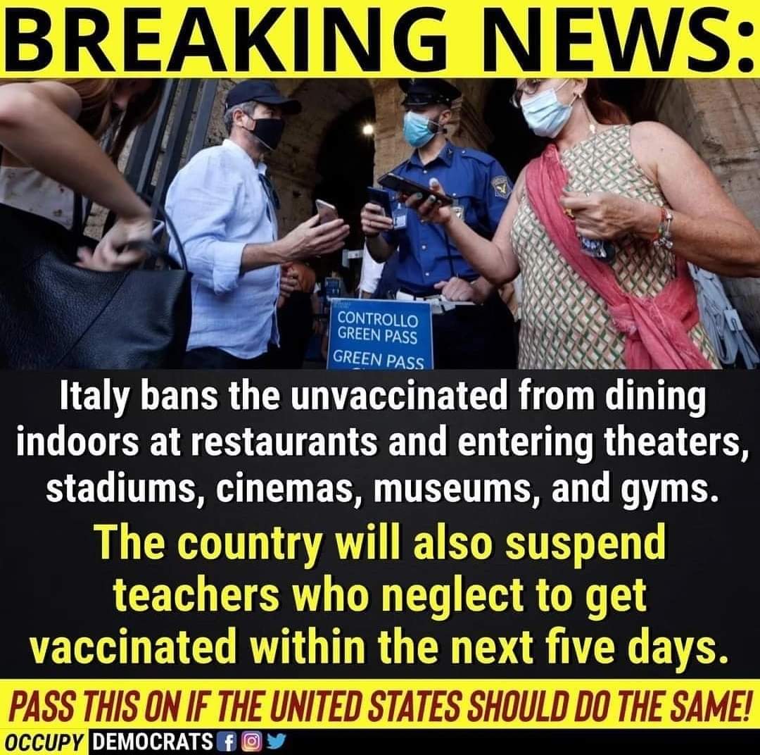 Covid-19: Italy bans access to restaurants, gyms, museums for the unvaccinated