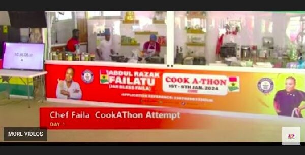 Chef Failatu’s Guinness World Record cook-a-thon attempt underway