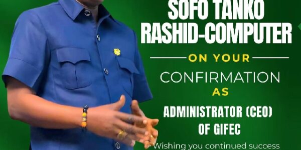 GIFEC Board hails Sofo Tanko Rashid-Computer's confirmation as CEO