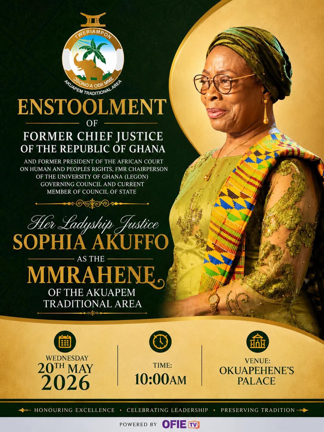 Do not tarnish your legacy – Okuapehemaa to Sophia Akuffo