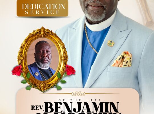 Rev. Benjamin Jojoe Eshun's one-week memorial service set for Sunday July 19