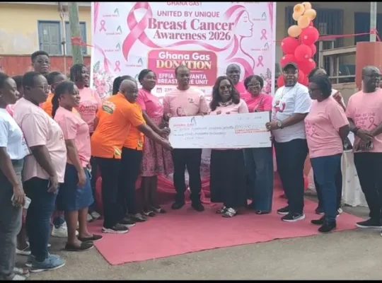 Ghana Gas donates ¢100k to Effia Nkwanta Hospital for Breast Cancer Biopsy support