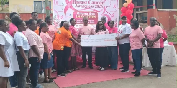 Ghana Gas donates ¢100k to Effia Nkwanta Hospital for Breast Cancer Biopsy support