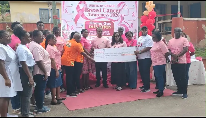 Ghana Gas donates ¢100k to Effia Nkwanta Hospital for Breast Cancer Biopsy support